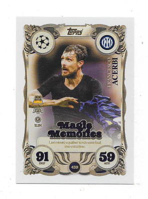 2025-26 Topps Match Attax CHL #439 Francesco Acerbi , Inter