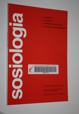 Sosiologia 3/2007 : Westermarck-seuran julkaisu