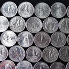 USA Quarter Dollar. iso määrä kolikoita ja osavaltioita. - pikkukuva 3