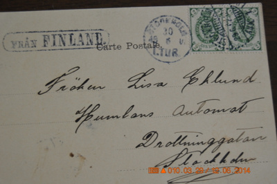 Postimerkit kaksi kappaletta 1891 2 kop vihreä