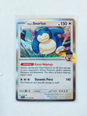 Hop's Snorlax Holo Rare
