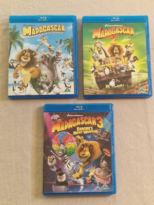 Madagascar Trilogia Nordic Blu-ray 3kpl