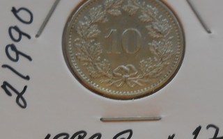 SVEITSI  10 Rappen  v. 1983  KM#27  Circ