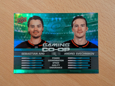 2024-25 Upper Deck Aho/Svechnikov Gaming Co-Op Green /199
