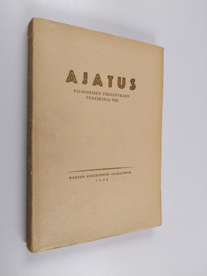 Ajatus 8 : filosofisen yhdistyksen vuosikirja