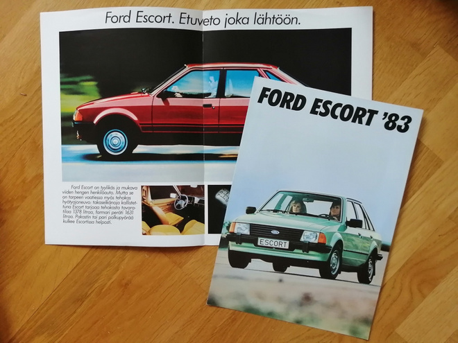 1983 Ford Escort esite - suom - KUIN UUSI