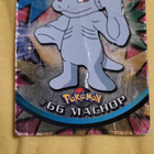 Pokemon Card TOPPS Series 1 Blue Logo #66 Machop HOLO card - pikkukuva 1