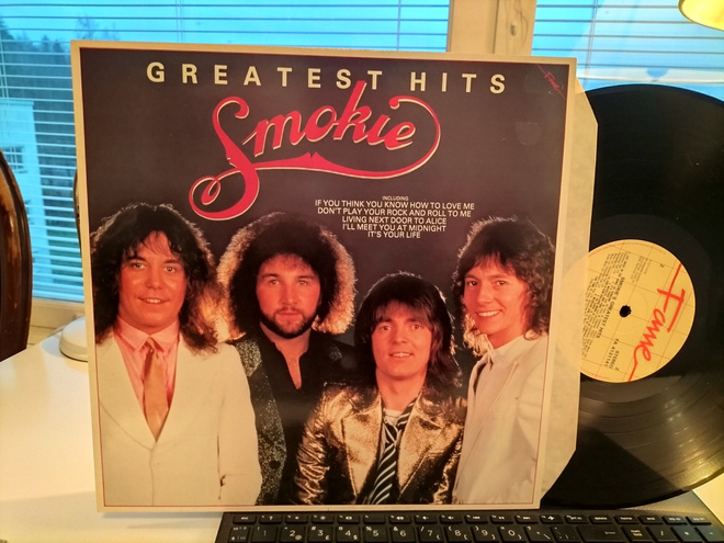 SMOKIE, Greatest Hits, LP UK -84 UPEA KUNTO !!