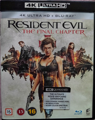 Resident evil: final chapter 4K Ultra HD + bluray
