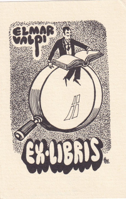 Ex Libris, Elmar Valpi, takana: H. Hiibus -78 Tallinna  b433