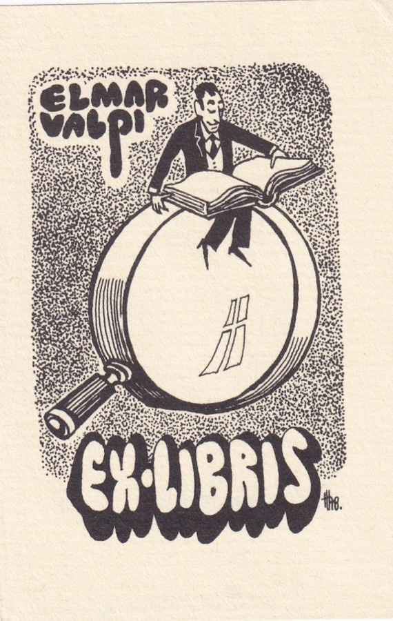 Ex Libris, Elmar Valpi, takana: H. Hiibus -78 Tallinna  b433
