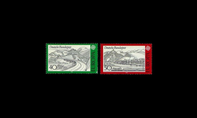 Saksa 934-5 ** Europa maisemia (1977)
