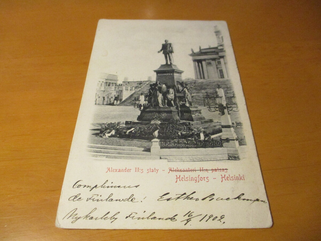 Helsinki - 1902 Uusikaarlepyy- Hollanti kulkenut