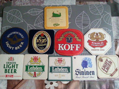 SUOMALAISIA OLUT ALUSIA 10 kpl