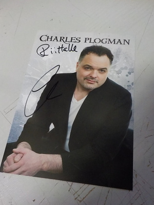 CHARLES PLOGMAN PROMO POSTIKORTTI NIMMARILLA