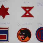 Aidot (ORG.) WW2 US ARMY joukko-osasto hihamerkit 25e/kpl - pikkukuva 1