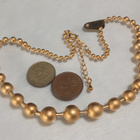 21k kullattu Kanadalainen Pallo kaulakoru kääty Gold plated - pikkukuva 5