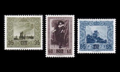 Liechtenstein 326-8 ** Kuninkaallinen taidegalleria pp (1954
