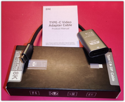Uusi 8K 60Hz/4K 120Hz USB C - Displayport muunnin #29923