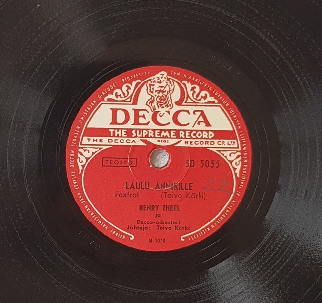 Savikiekko 1948 - Henry Theel  - Decca SD 5055