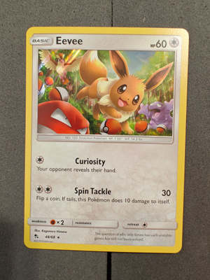 Eevee - 48/68 - Pokemon Hidden Fates Sun & Moon Holo Rare