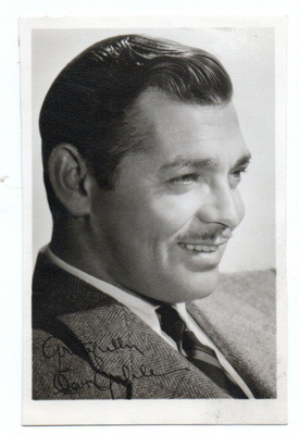 Filmitähti CLARK GABLE  1901-1960 Painettu nimikirjoitus.