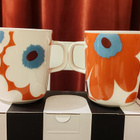 Marimekko Mukit Unikko Tomato red, white blue 2,5 dl - pikkukuva 2