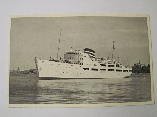 VANHA Postikortti Laiva Aallotar 1950-luku