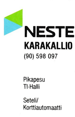 Karakallio. NESTE,  s107