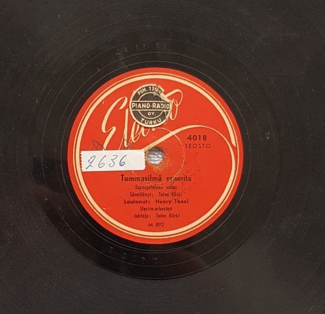 Savikiekko 1947 - Henry Theel - Electro 4018
