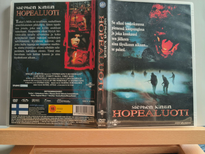 Hopealuoti - Silver bullet, suomijulkaisu, S.King, R2