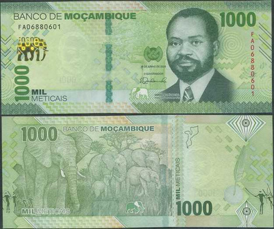 Mosambik Mozambique 1000 Meticais 2024 UNC uusi sarja