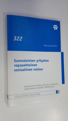 Maija-Leena Uimonen : Suomalaisten yritysten vapaaehtoine...