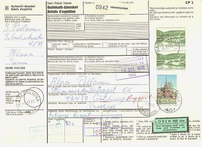 1970 paketti Ruotsiin