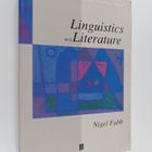 Nigel Fabb : Linguistics and literature : language in the... - pikkukuva 1