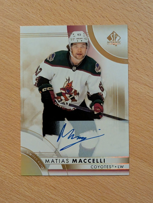 2023-24 SP Authentic Matias Maccelli Limited Auto