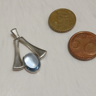 Kotimainen Vintage hopea riipus sinisillä kivillä 818H - pikkukuva 5