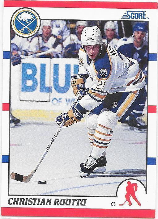 1990-91 Score #77 Christian Ruuttu Buffalo Sabres