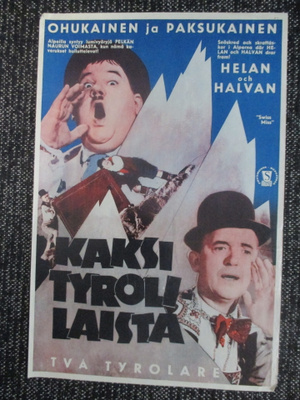 Kaksi Tyrolilaista (1938) Ohukainen ja Paksukainen - RE1961