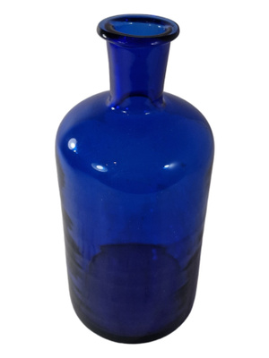 Sininen apteekkipullo (22 cm)