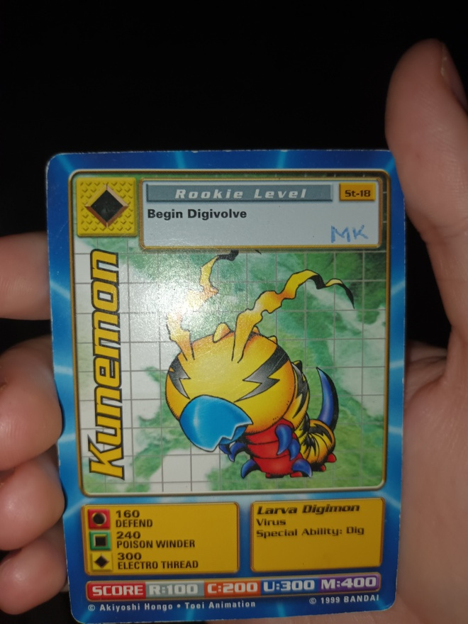 1999 Bandai Digimon - Kunemon Card ST-18