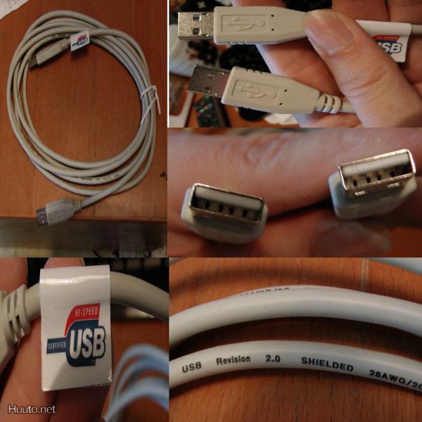 USB 2.0 KAAPELI A - A, uros - uros kaapeli SUOJATTU