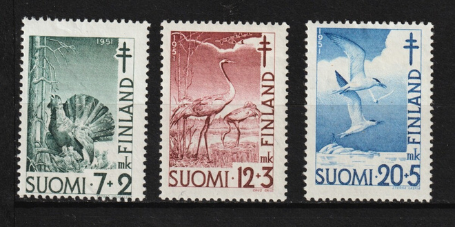 1951 Tuberkuloosi-sarja leimaamattomana**