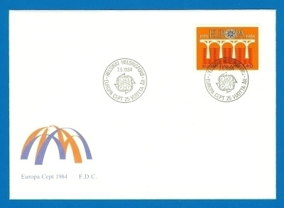 FDC – Eurooppa: Silta keltainen 7.5.1984, Lape no 942