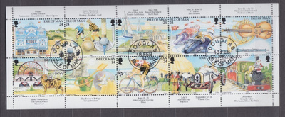 Isle of Man  1994 Mi 577-586 arkki leimattuna