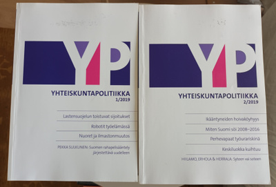 Yhteiskuntapolitiikka vsk. 1-6, 2019, vol 84., kolme kuvaa