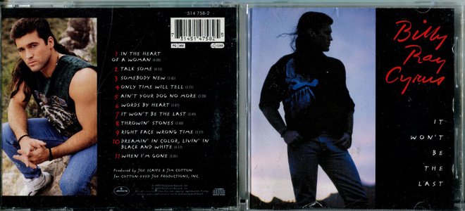 BILLY RAY CYRUS . CD-LEVY . ITWON´T BE THE LAST
