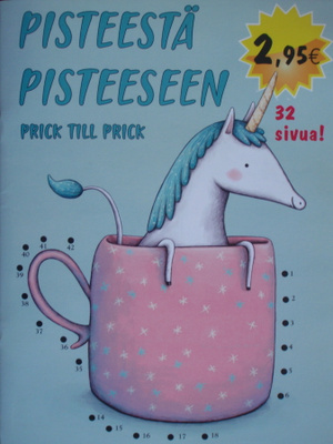 Yksisarvinen pisteestä pisteeseen värityskirja *UUSI*