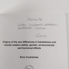 Eero Vuoksimaa : Origins of the sex differences in handed... - pikkukuva 3