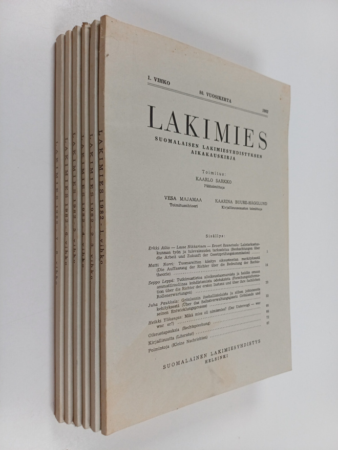 Lakimies vuosikerta 1982 (1-8)